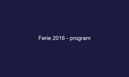Ferie 2016 – program